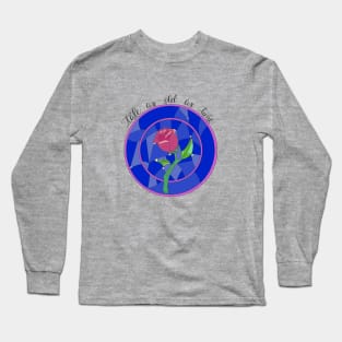 Beauty and the Beast Stained Glass Tale as Old as Time Long Sleeve T-Shirt